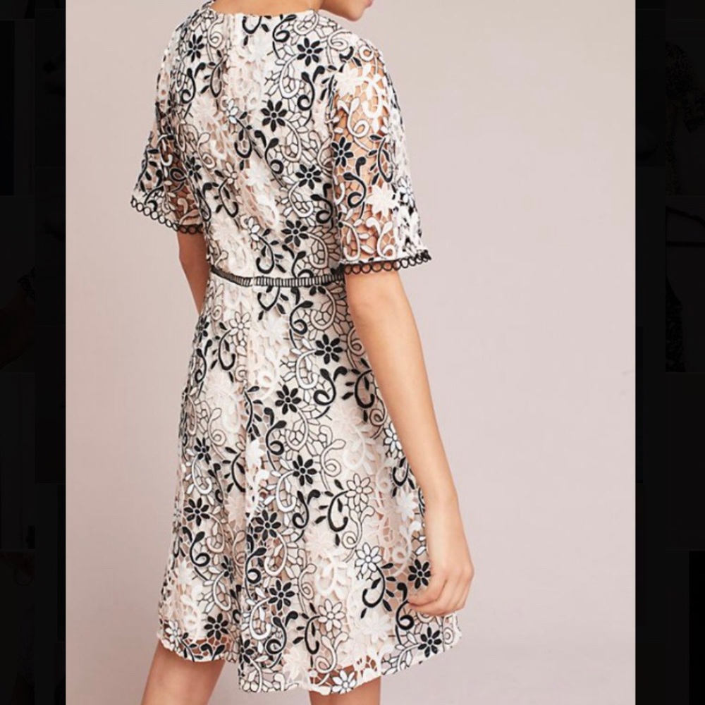 NWOT Anthropologie Shoshanna Flutter Sleeve Dress - Picture 2 of 6